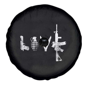 Gun Lover Spare Tire Cover LOVE AR15 Handgun Grenade TS02 Print Your Wear