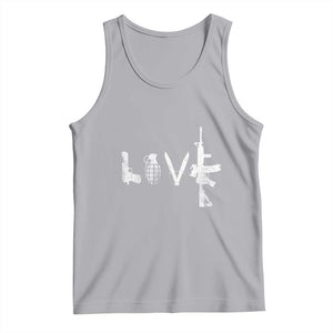 Gun Lover Tank Top LOVE AR15 Handgun Grenade TS02 Athletic Heather Print Your Wear