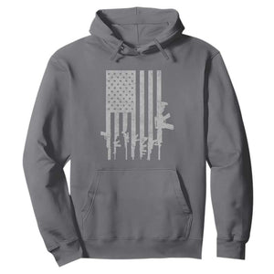 American Flag Rifle Guns Hoodie Cool Pro Gun Retro Distressed TS02 Charcoal Print Your Wear