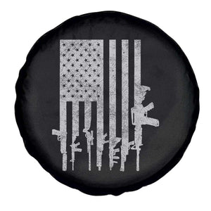 American Flag Rifle Guns Spare Tire Cover Cool Pro Gun Retro Distressed TS02 Print Your Wear