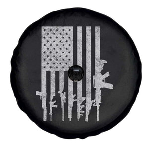 American Flag Rifle Guns Spare Tire Cover Cool Pro Gun Retro Distressed TS02 Print Your Wear