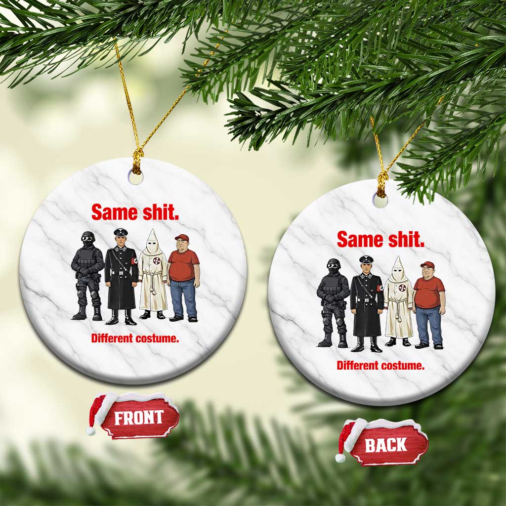 Same Shit Different Costume Ceramic Ornament Political Satire Anti Fascist TS02 1pc White Marble Print Your Wear