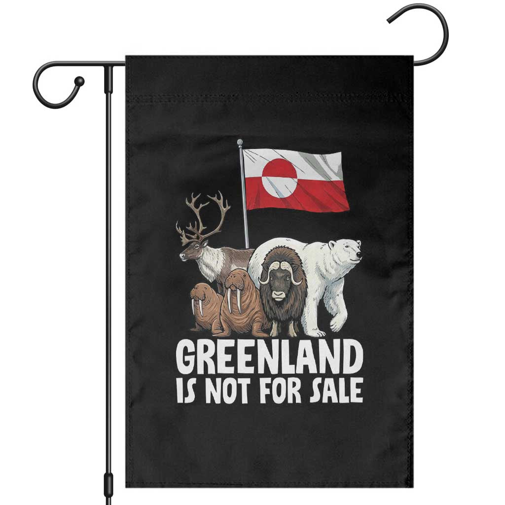 Greenland Is Not For Sale Garden Flag Arctic Animal Resist Protest Greenland Flag TS02 Black Print Your Wear