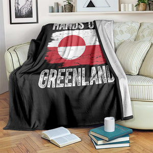 Hands Off Greenland Throw Blanket Distressed Flag Resist Political Protest TS02 Print Your Wear