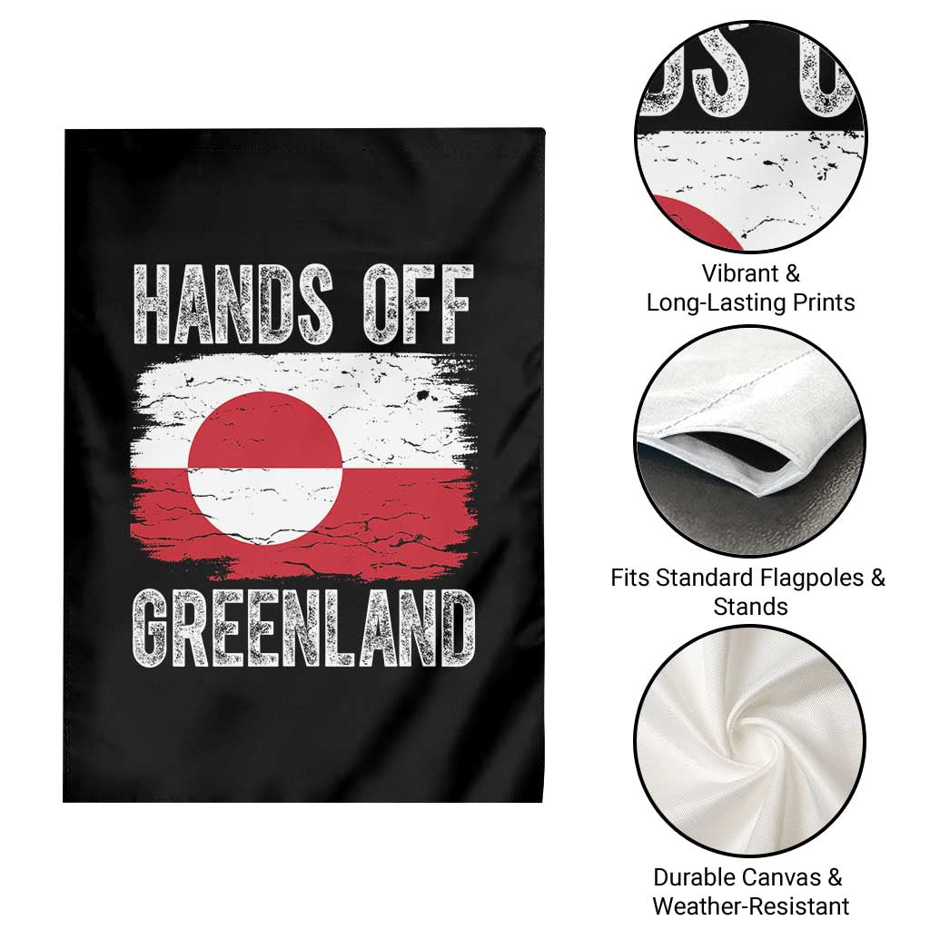 Hands Off Greenland Garden Flag Distressed Flag Resist Political Protest TS02 Print Your Wear