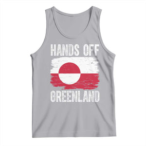 Hands Off Greenland Tank Top Distressed Flag Resist Political Protest TS02 Athletic Heather Print Your Wear