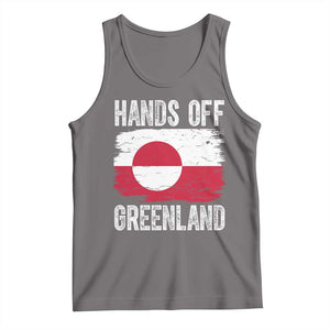 Hands Off Greenland Tank Top Distressed Flag Resist Political Protest TS02 Deep Heather Print Your Wear