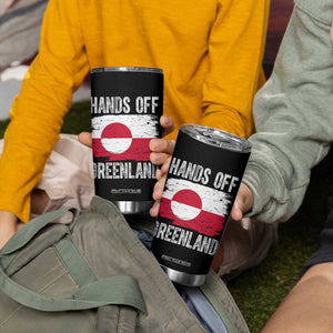 Hands Off Greenland Tumbler Cup Distressed Flag Resist Political Protest TS02 Print Your Wear