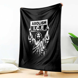 Jesus Abolish Ice Protest Throw Blanket Religious Faith Justice and Freedom Resistance TS02 Print Your Wear