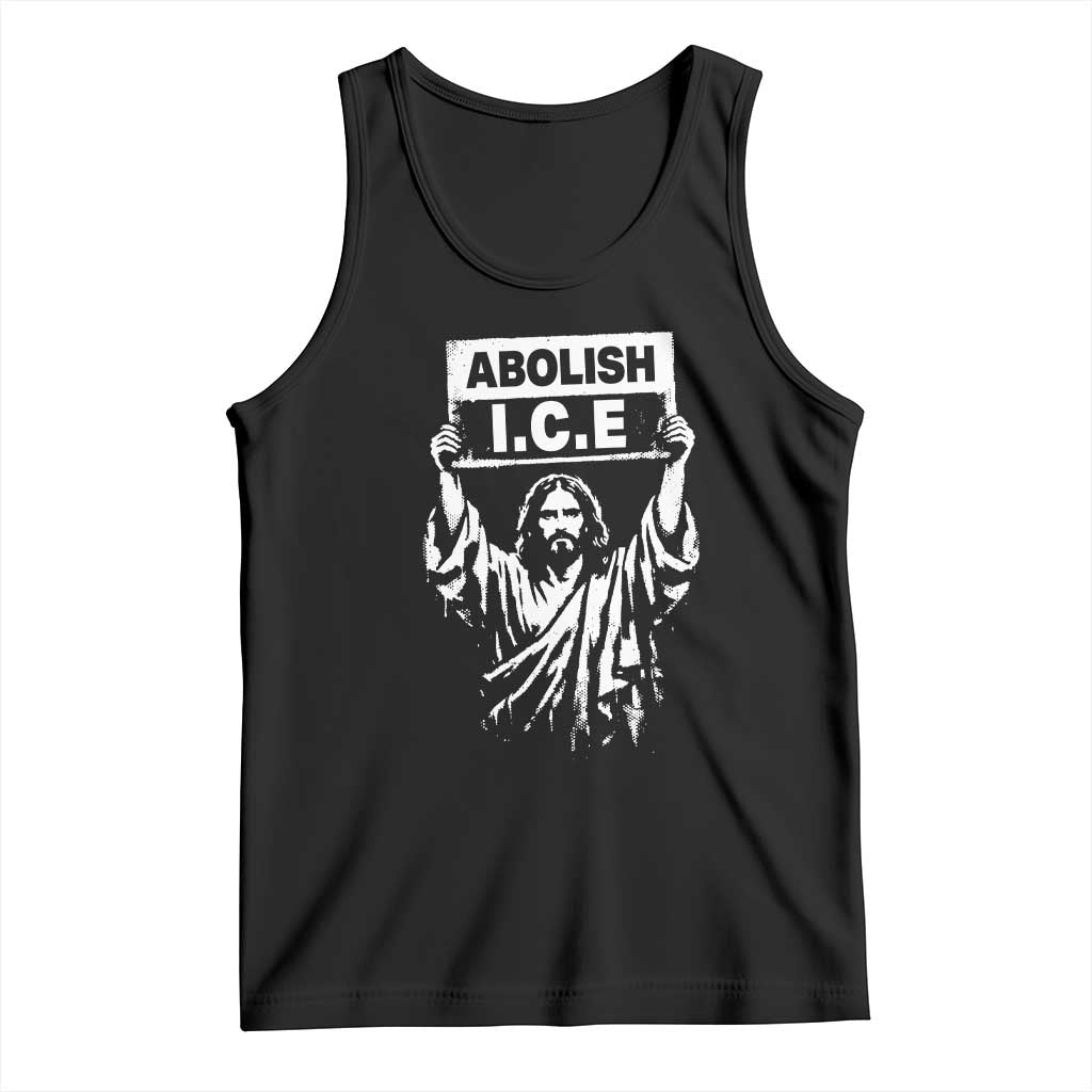Jesus Abolish Ice Protest Tank Top Religious Faith Justice and Freedom Resistance TS02 Black Print Your Wear