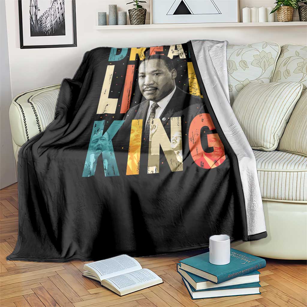 Dream Like King Inspirational MLK Graphic Throw Blanket Civil Rights Legacy Tribute TS02 Print Your Wear