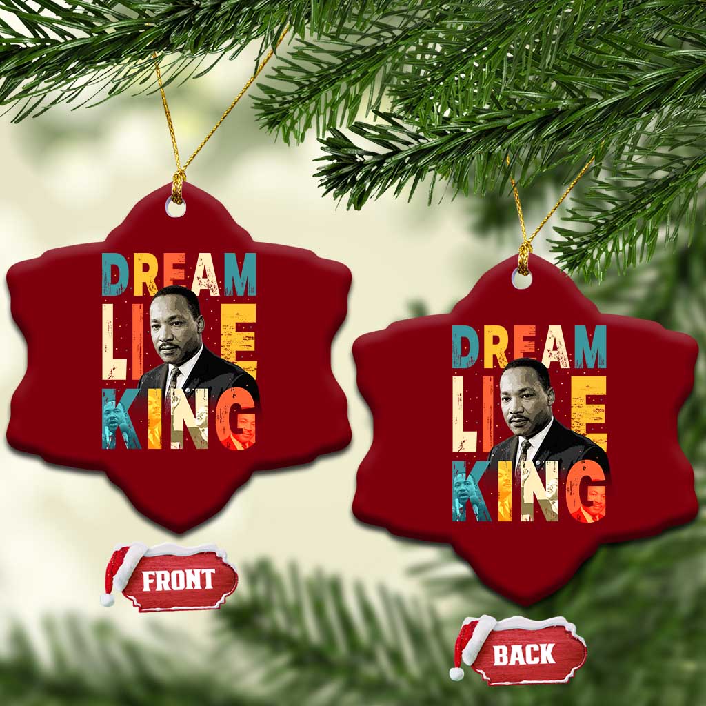 Dream Like King Inspirational MLK Graphic Ceramic Ornament Civil Rights Legacy Tribute TS02 Print Your Wear