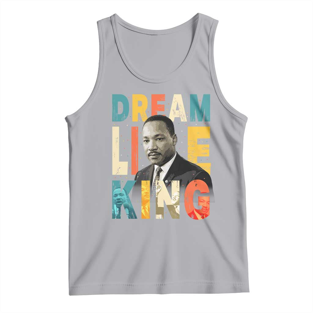 Dream Like King Inspirational MLK Graphic Tank Top Civil Rights Legacy Tribute TS02 Athletic Heather Print Your Wear