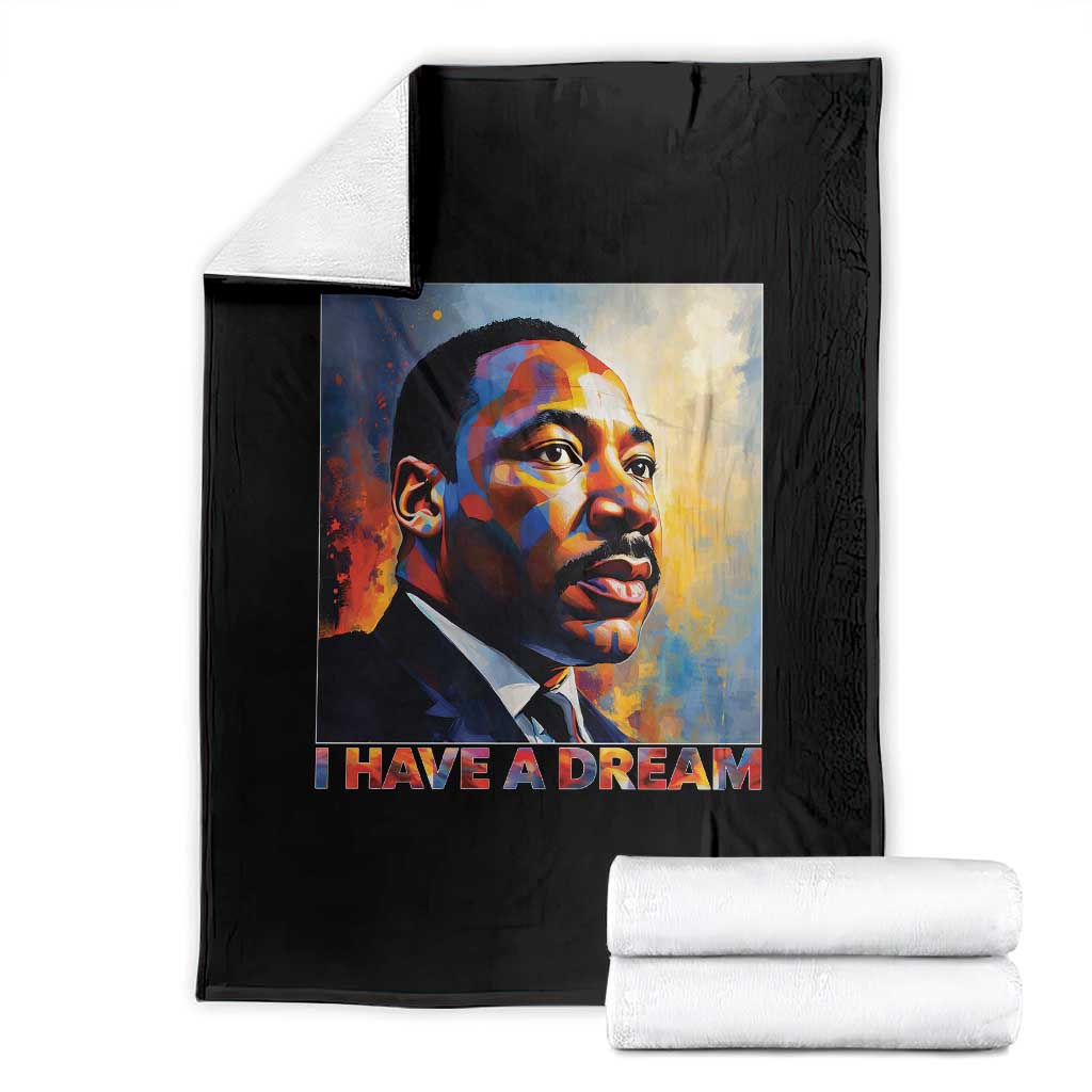 I Have A Dream Inspirational MLK Quotes Throw Blanket Equality and Justice Martin Luther King Tribute TS02 Black Print Your Wear