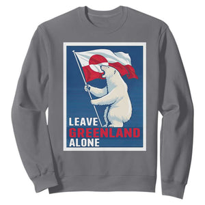 Leave Greenland Alone Polar Bear Resist Sweatshirt Vintage Patriotic Propaganda Sovereignty Protest TS02 Charcoal Print Your Wear