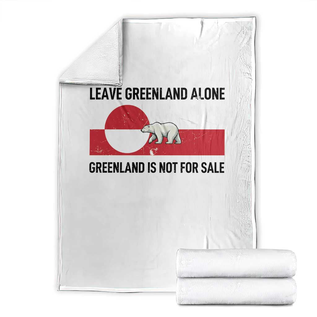 Leave Greenland Alone Polar Bear Protest Throw Blanket Not For Sale Patriotic Flag TS02 White Print Your Wear