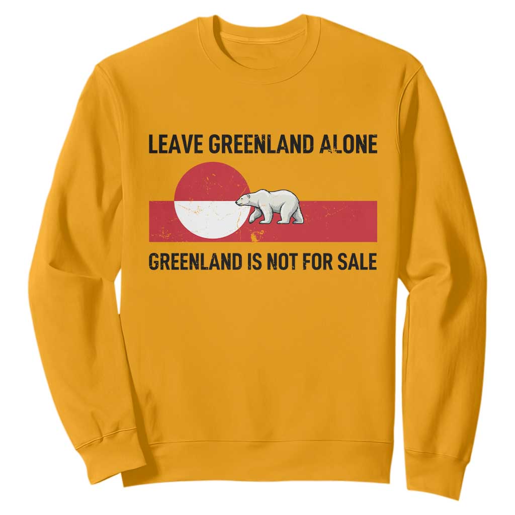 Leave Greenland Alone Polar Bear Protest Sweatshirt Not For Sale Patriotic Flag TS02 Gold Print Your Wear