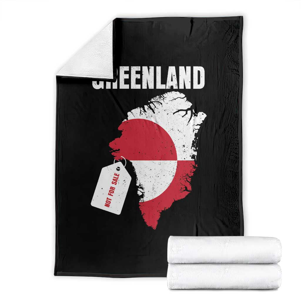 Greenland Not For Sale Patriotic Throw Blanket Grunge Flag and Price Tag Protest TS02 Black Print Your Wear