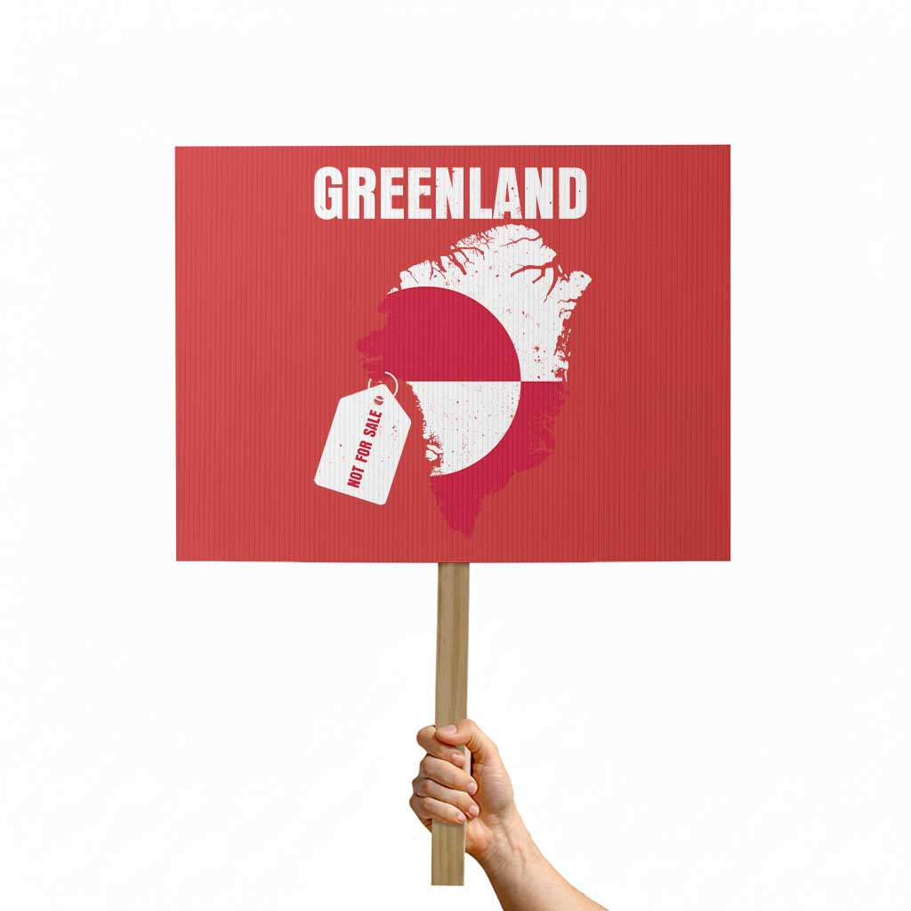 Greenland Not For Sale Patriotic Protest Sign Grunge Flag and Price Tag Protest TS02 Horizontal 18