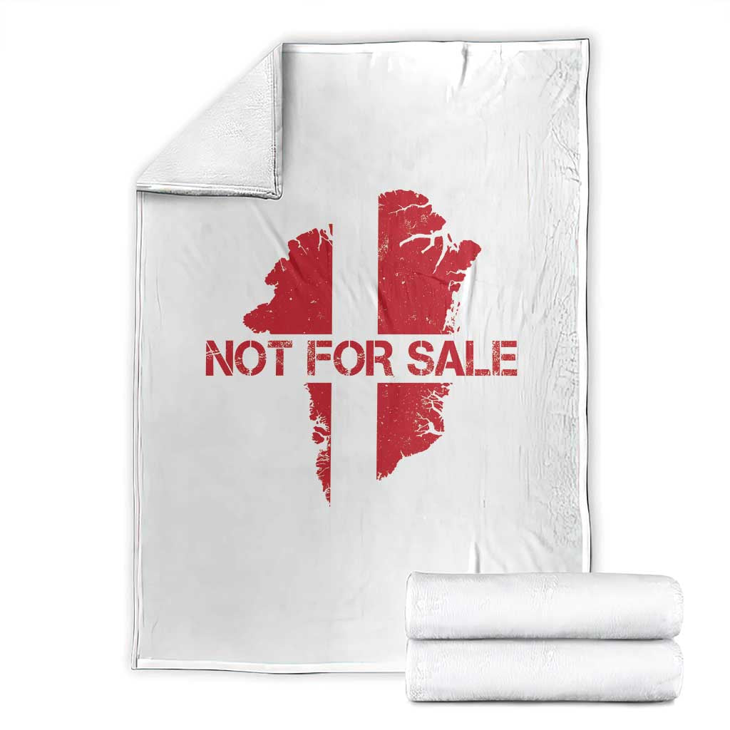 Denmark Stand With Greenland Not For Sale Throw Blanket Danish Flag Unity Support Protest TS02 White Print Your Wear