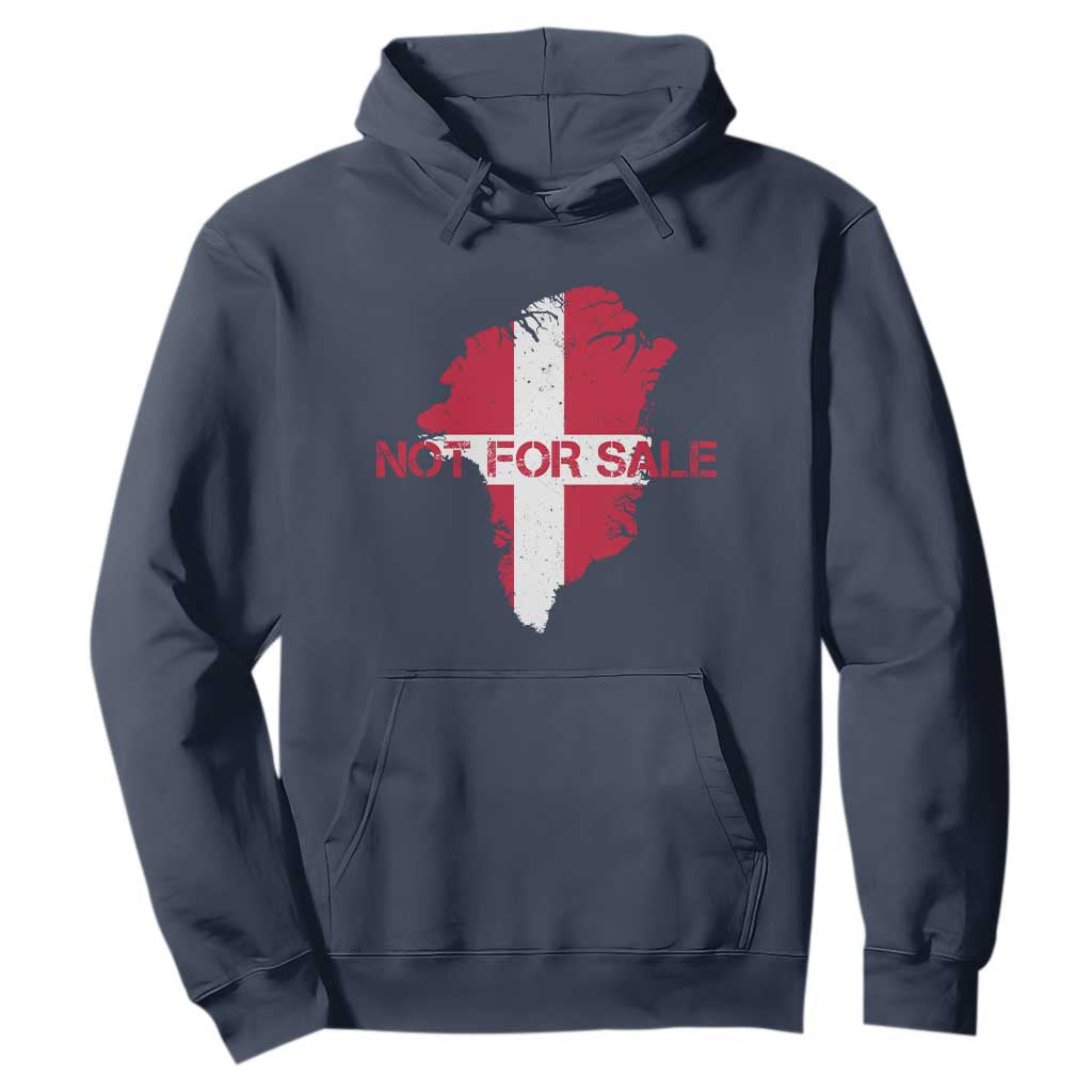 Denmark Stand With Greenland Not For Sale Hoodie Danish Flag Unity Support Protest TS02 Navy Print Your Wear