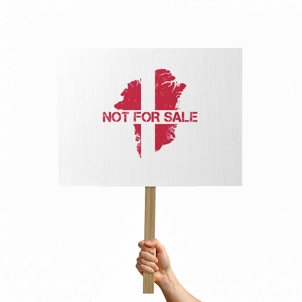 Denmark Stand With Greenland Not For Sale Protest Sign Danish Flag Unity Support Protest TS02 Horizontal 18