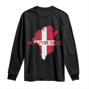 Denmark Stand With Greenland Not For Sale Long Sleeve Shirt Danish Flag Unity Support Protest TS02 Black Print Your Wear