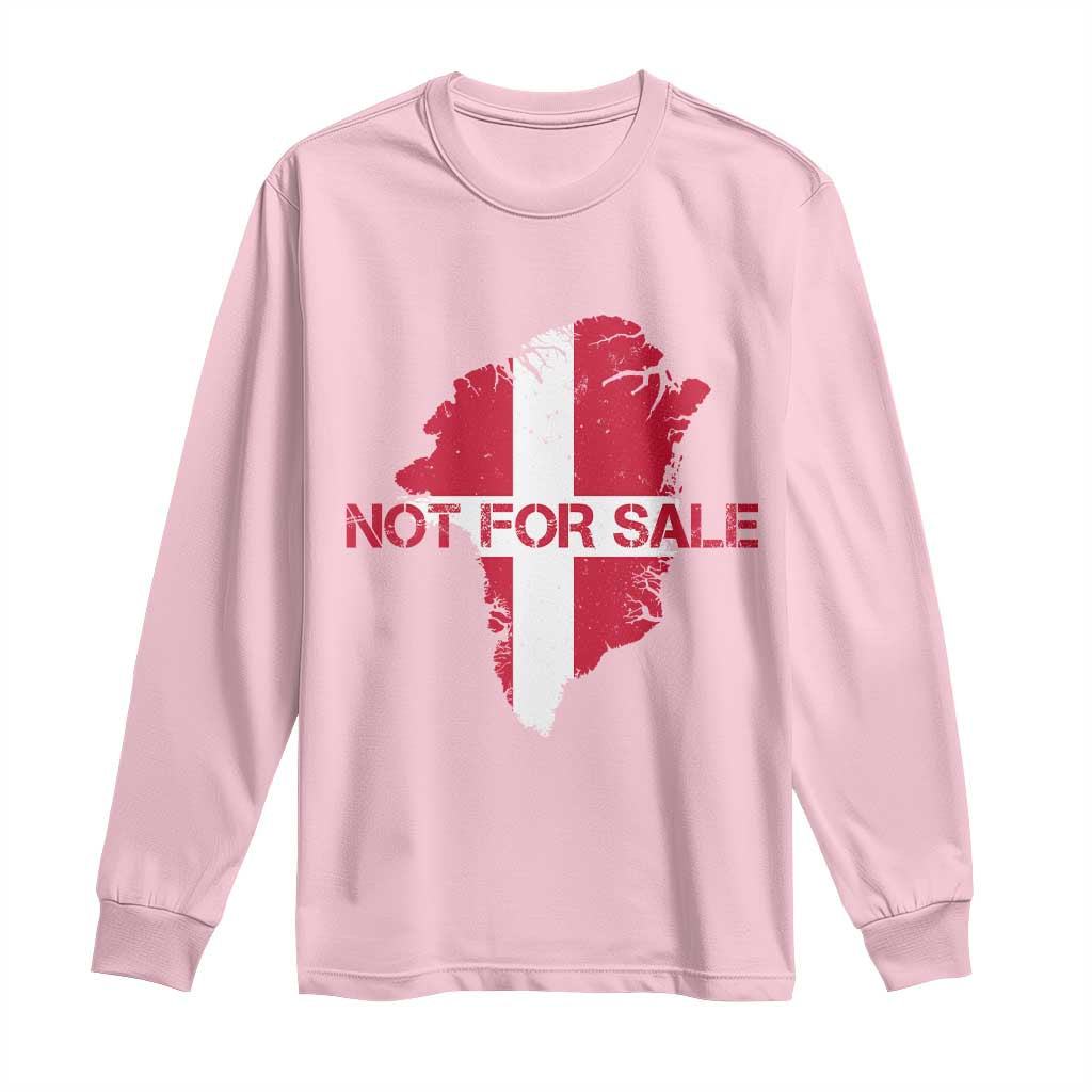 Denmark Stand With Greenland Not For Sale Long Sleeve Shirt Danish Flag Unity Support Protest TS02 Light Pink Print Your Wear
