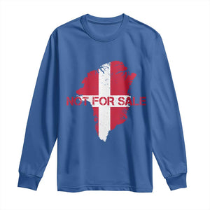 Denmark Stand With Greenland Not For Sale Long Sleeve Shirt Danish Flag Unity Support Protest TS02 Royal Blue Print Your Wear