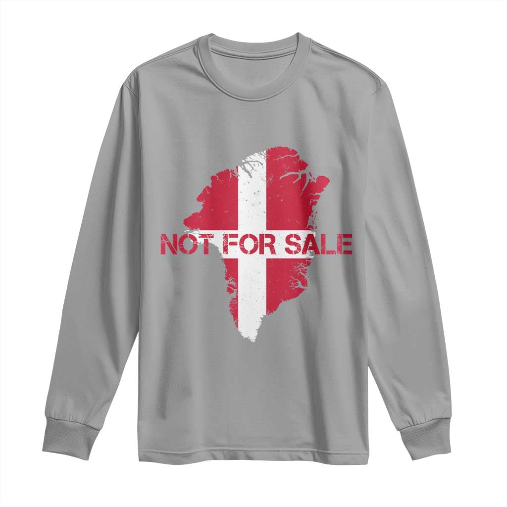 Denmark Stand With Greenland Not For Sale Long Sleeve Shirt Danish Flag Unity Support Protest TS02 Sport Gray Print Your Wear