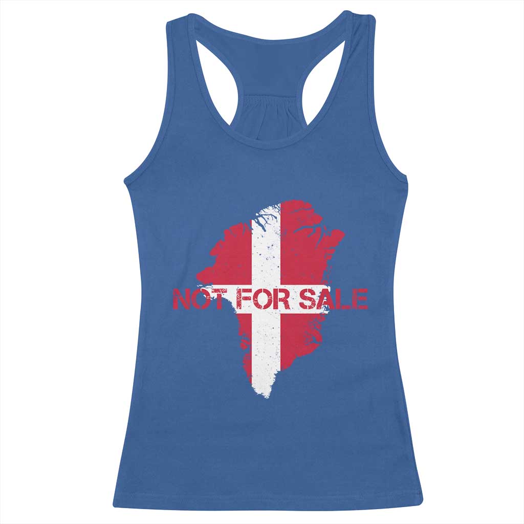 Denmark Stand With Greenland Not For Sale Racerback Tank Top Danish Flag Unity Support Protest TS02 Royal Blue Print Your Wear