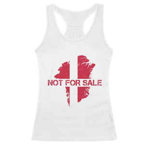 Denmark Stand With Greenland Not For Sale Racerback Tank Top Danish Flag Unity Support Protest TS02 White Print Your Wear
