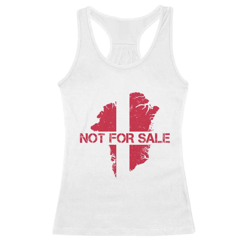Denmark Stand With Greenland Not For Sale Racerback Tank Top Danish Flag Unity Support Protest TS02 White Print Your Wear