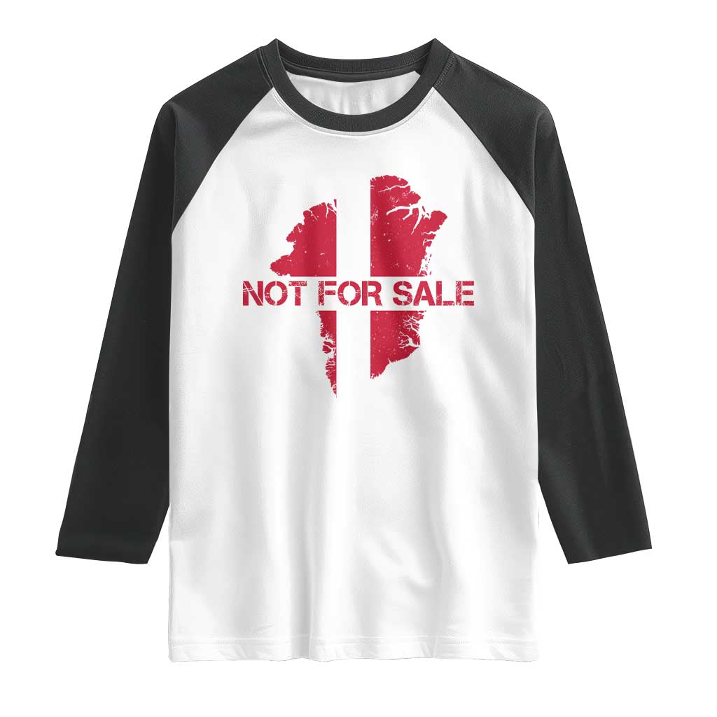 Denmark Stand With Greenland Not For Sale Raglan Shirt Danish Flag Unity Support Protest TS02 White Black Print Your Wear