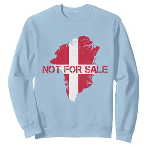Denmark Stand With Greenland Not For Sale Sweatshirt Danish Flag Unity Support Protest TS02 Light Blue Print Your Wear