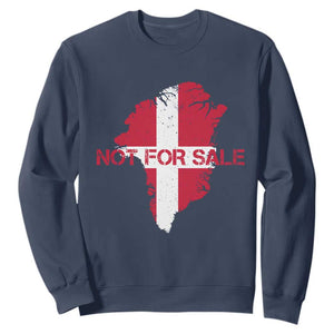 Denmark Stand With Greenland Not For Sale Sweatshirt Danish Flag Unity Support Protest TS02 Navy Print Your Wear