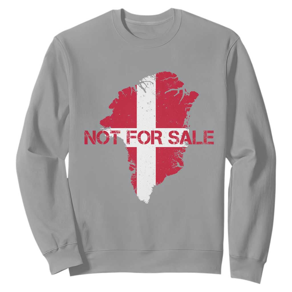 Denmark Stand With Greenland Not For Sale Sweatshirt Danish Flag Unity Support Protest TS02 Sport Gray Print Your Wear