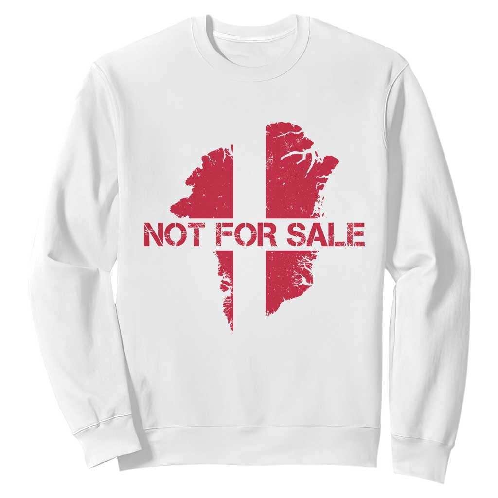 Denmark Stand With Greenland Not For Sale Sweatshirt Danish Flag Unity Support Protest TS02 White Print Your Wear