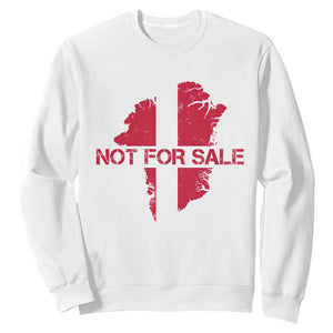 Denmark Stand With Greenland Not For Sale Sweatshirt Danish Flag Unity Support Protest TS02 White Print Your Wear
