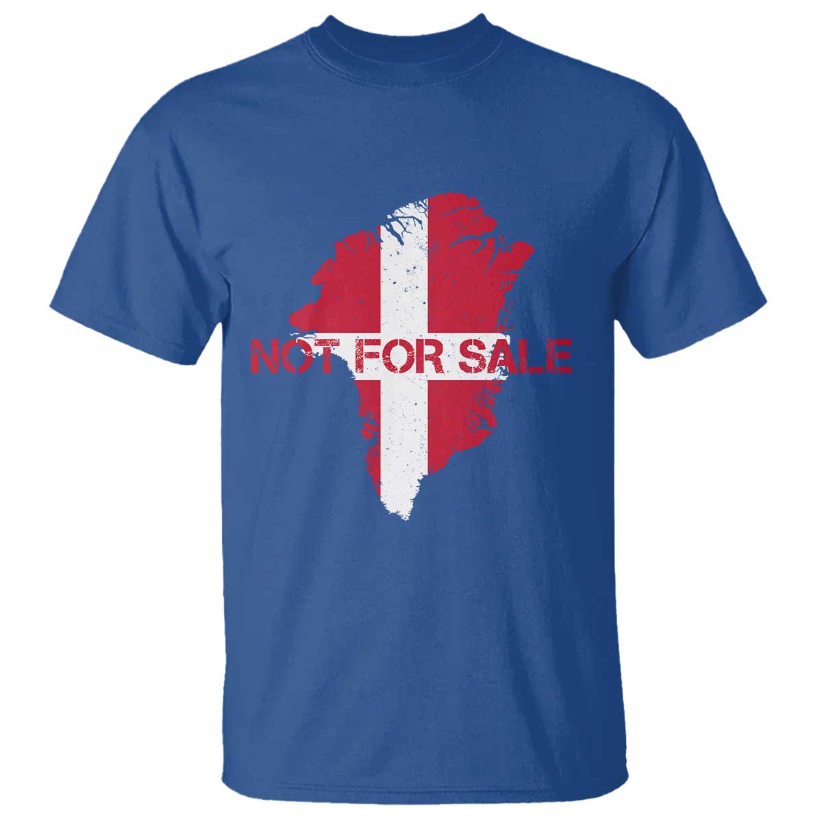 Denmark Stand With Greenland Not For Sale T Shirt Danish Flag Unity Support Protest TS02 Royal Blue Print Your Wear