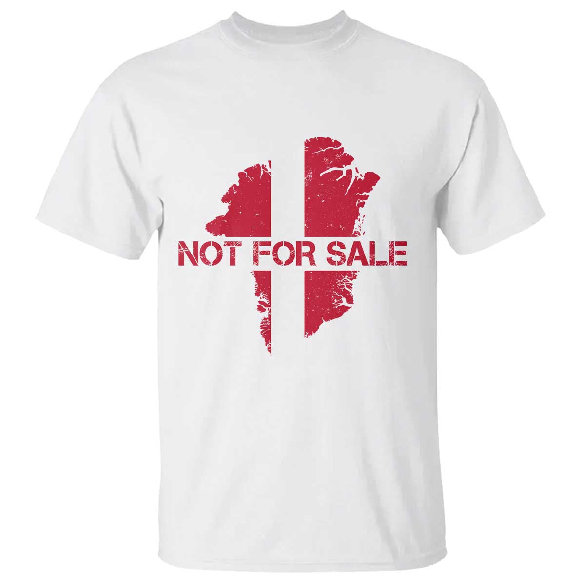 Denmark Stand With Greenland Not For Sale T Shirt Danish Flag Unity Support Protest TS02 White Print Your Wear