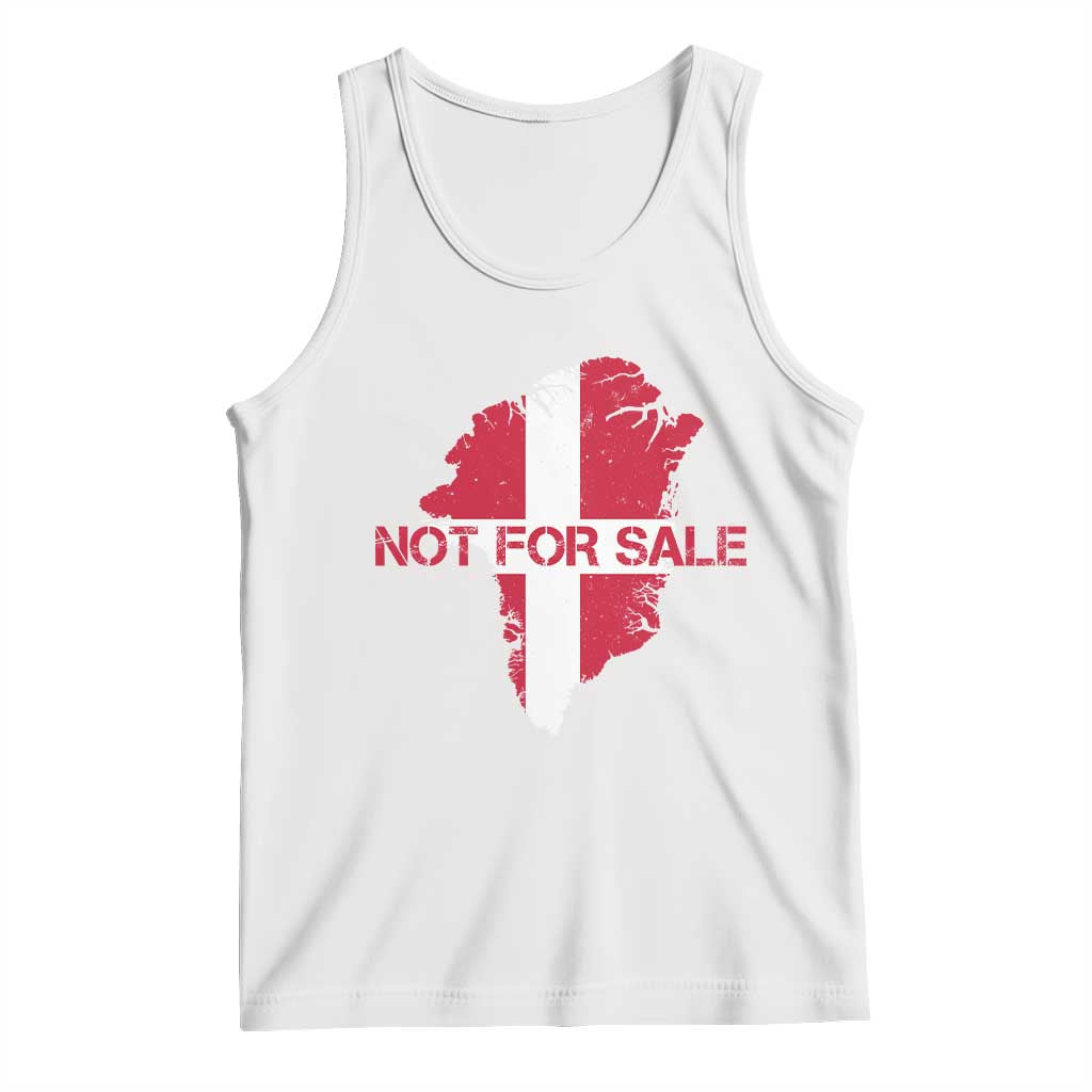 Denmark Stand With Greenland Not For Sale Tank Top Danish Flag Unity Support Protest TS02 White Print Your Wear