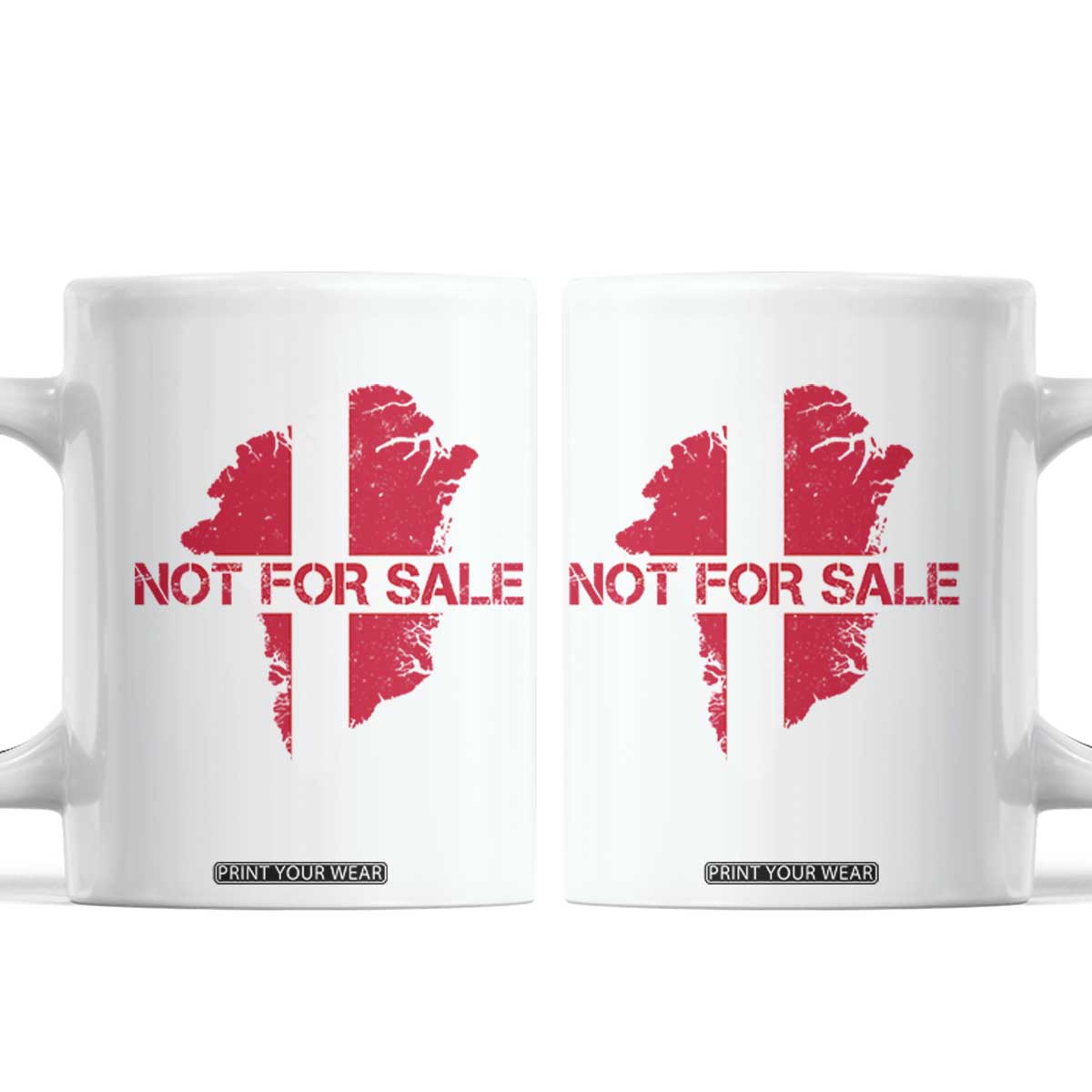 Denmark Stand With Greenland Not For Sale Coffee Mug Danish Flag Unity Support Protest TS02 White Print Your Wear