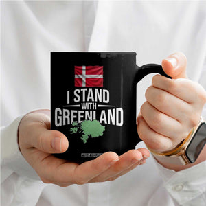 Denmark I Stand With Greenland Coffee Mug Danish Flag and Map Unity Support Protest TS02 Print Your Wear