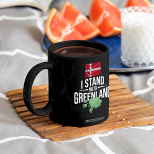 Denmark I Stand With Greenland Coffee Mug Danish Flag and Map Unity Support Protest TS02 Print Your Wear