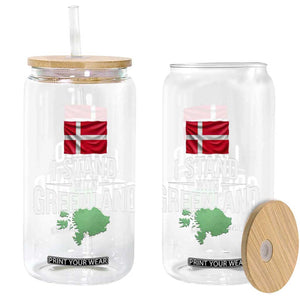 Denmark I Stand With Greenland Glass Can Danish Flag and Map Unity Support Protest TS02 Print Your Wear