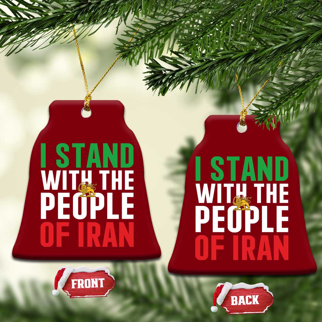 I Stand With The People of Iran Ceramic Ornament Iranian Revolution Freedom Supporter TS02 Print Your Wear
