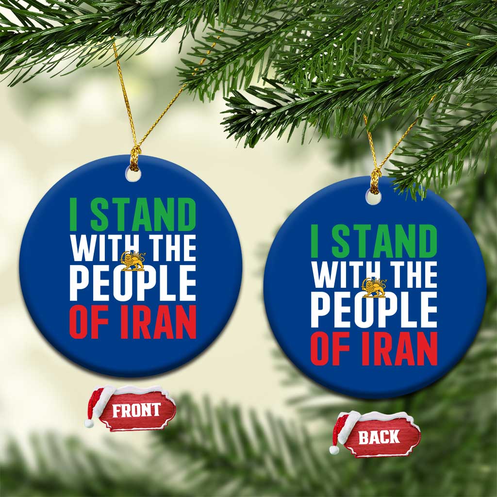 I Stand With The People of Iran Ceramic Ornament Iranian Revolution Freedom Supporter TS02 1pc Blue Print Your Wear