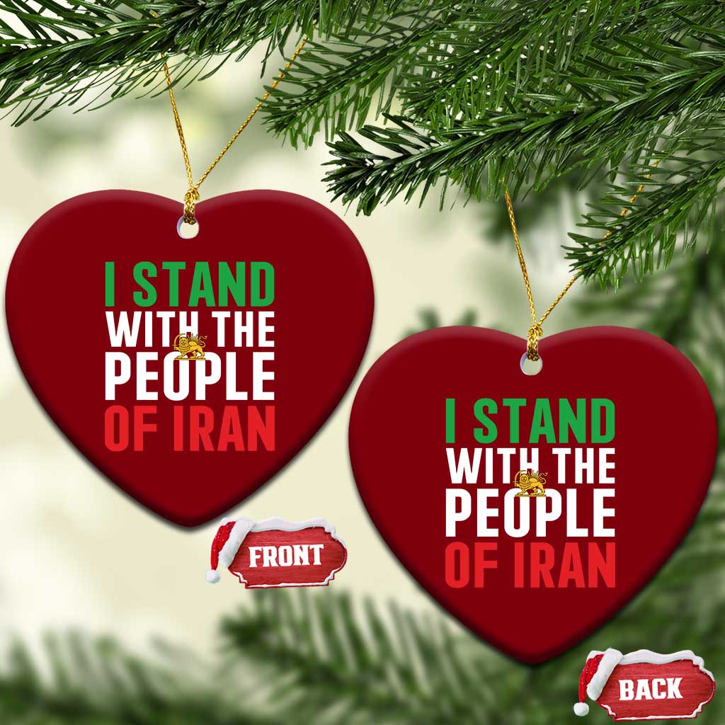 I Stand With The People of Iran Ceramic Ornament Iranian Revolution Freedom Supporter TS02 Print Your Wear