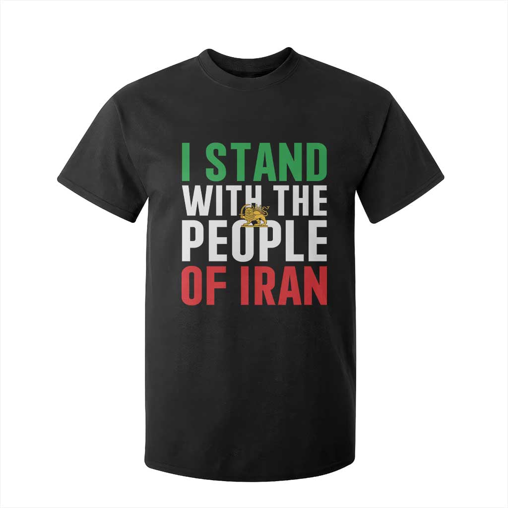 I Stand With The People of Iran T Shirt For Kid Iranian Revolution Freedom Supporter TS02 Black Print Your Wear